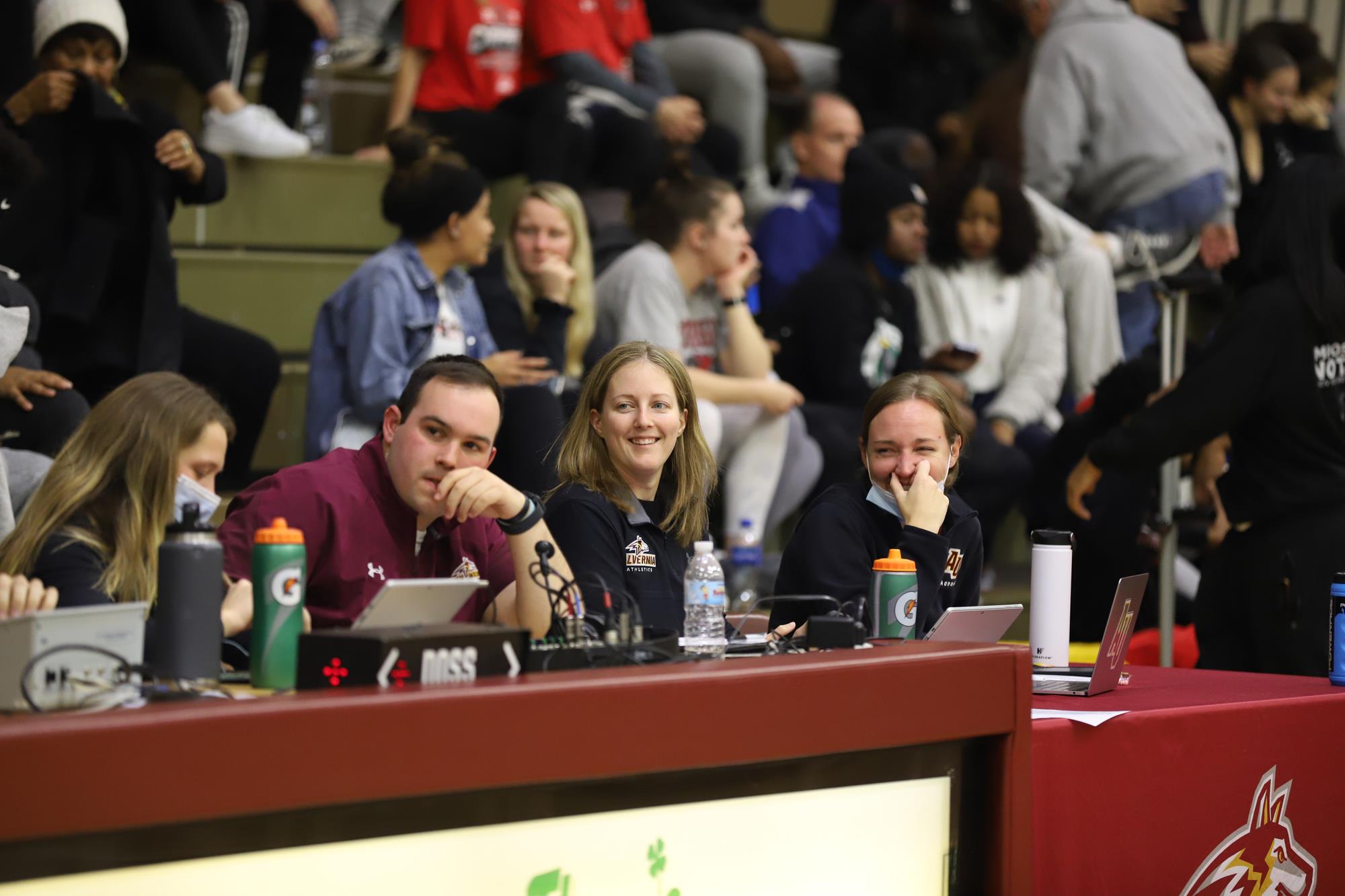 Lombardo press row smiles
